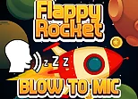 Flappy Rocket Playing with Blowing to Mic