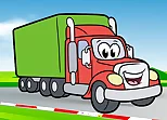 Happy Trucks Coloring