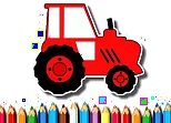 Easy Kids Coloring Tractor