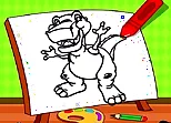 Easy Kids Coloring Dinosaur