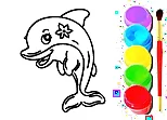 Dolphin Coloring Book