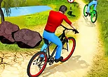 Uphill Offroad Bicycle Rider