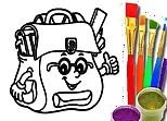 BTS School Bag Coloring Book