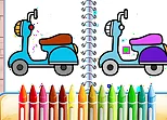 Cute Bike Coloring Book