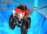 Water Surfer Vertical Ramp Monster Truck Game