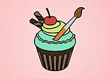 Yummy Cupcake Coloring