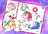 Fabulous Cute Unicorn Coloring Book