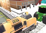 Tractor Towing Train