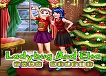 Ladybug And Elsa Xmas Selfie