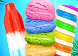 Rainbow Ice Cream And Popsicles - Icy Dessert Make