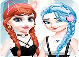 elsa and anna Dress Up Makeup