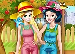 Princesses Working in the Garden