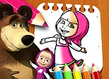 Masha & the Bear Coloring Book
