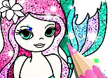 Mermaid Coloring Book Glitter