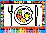 Color and Decorate Dinner Plate