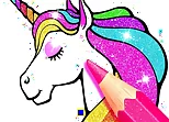 Unicorn Coloring Book Glitter