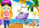 Girl Summer Vacation Beach Dress up