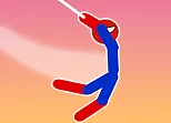 Super Hero Flip: Spider Stickman Hook