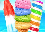 Rainbow Ice Cream And Popsicles