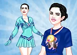 Young Figure Skaters Ellie and Jenny