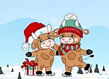 Cute Christmas Bull Difference