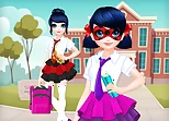 Dotted Girl Back To School