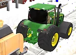 Chained Tractor Towing Train