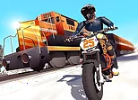 Tricky Bike Stunt vs Train Racing Game