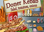 Doner Kebab : Salad Tomatoes Onions