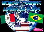 MEMORY TRAINING. AMERICAN FLAGS
