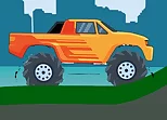 Monster Truck Hill Driving 2D