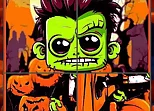Franky & Vampire Halloween Puzzle