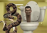 Python Snake Kill Skibidi Toilet Backrooms
