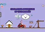Challenge adventure of cute rabbit