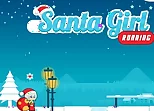 Santa Girl Running